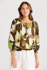 Printed Viscose Blend Blouse